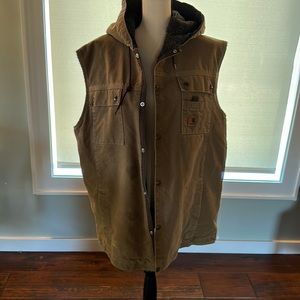Carhartt Duck Sherpa Lined hooded vest